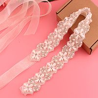 Satin Tulle Wedding Party Evening Sash With Imitation Pearl Belt Appliques Women's Sashes Lightinthebox Satin Tulle Wedding Party Evening Sash With Imitation Pearl Belt Appliques Women's Sashes Lightinthebox