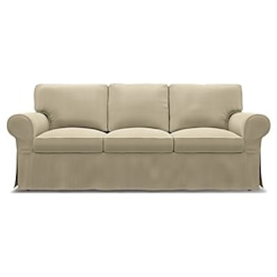 IKEA Ektorp 3 Seat Sofa Cover Cotton Twill Regular Fit With Piping Machine Washable miniinthebox