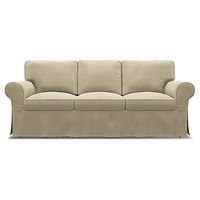 IKEA Ektorp 3 Seat Sofa Cover Cotton Twill Regular Fit With Piping Machine Washable miniinthebox
