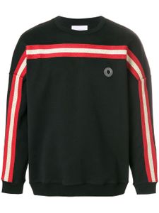 Drôle De Monsieur striped logo sweater - Black