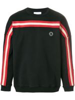 Drôle De Monsieur striped logo sweater - Black