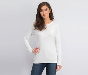 Womens 2 Pack Plain Long Sleeve T-shirt  Black/White