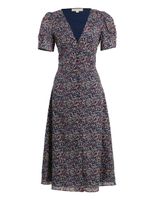 Floral Print Midi Dress - Blue - thumbnail