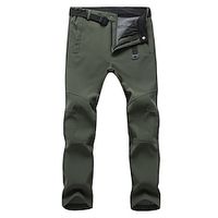 Men's Cargo Pants Fleece Pants Softshell Pants Hiking Pants Pocket Plain Comfort Breathable Outdoor Daily Going out Fashion Casual Black Army Green Lightinthebox - thumbnail