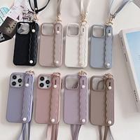 Phone Case For iPhone 15 Pro Max Plus iPhone 14 13 12 11 Pro Max Plus Mini SE for Women Girl with Stand Holder with Lanyard with Wrist Strap Retro TPU PU Leather Lightinthebox