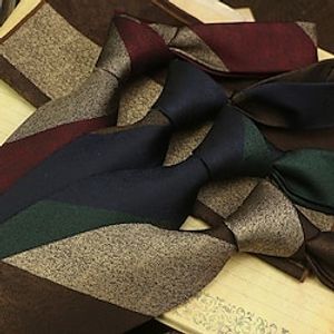 Men's Ties Neckties Textured Stripes and Plaid Formal Evening Festival Lightinthebox