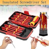 13pcs 1000V Changeable Insulated Screwdrivers Set with Magnetic Slotted Bits Electrician Repair Tools Kit Fathers Day Gifts for Dad miniinthebox - thumbnail