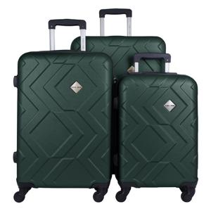 PARA JOHN Trolley Luggage Set of 3 PCS ABS Hard Side Spinner Wheels GREEN