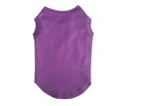 Pets Club Cotton Plain Dog Cloth Summer T-shirt Purple - XL