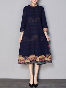 Chinese Style Printed Patchwork Dresses