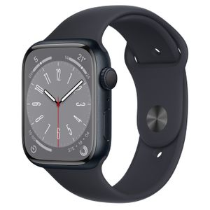 Apple Watch Series 8 (GPS), 45mm, Midnight Aluminium Case with Midnight Sport Band