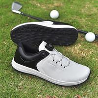 Men's Sneakers Casual Shoes White Shoes Golf Sporty Outdoor Athletic PU Breathable Comfortable Slip Resistant Lace-up Black White Gray Summer Spring Lightinthebox