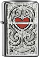 Zippo PL205 Pl205 Wood Carving Hear Emblem Windproof Lighter