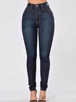 Elastic Waist Pocket Skinny Jeans