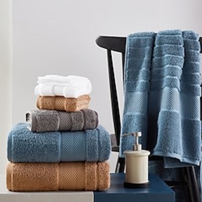 Long Staple Cotton Hotel Cotton Towel Three Piece Set, Company Gift, Personalized Bath Towel with Embroidered Logo Lightinthebox