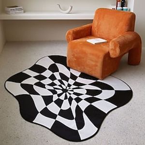 Nordic Simple Floor Mat Area Rug Sofa Balcony Crystal Velvet Foot Mat Simple Living Room Bedroom Vertigo Carpet Irregular Bed Blanket Lightinthebox