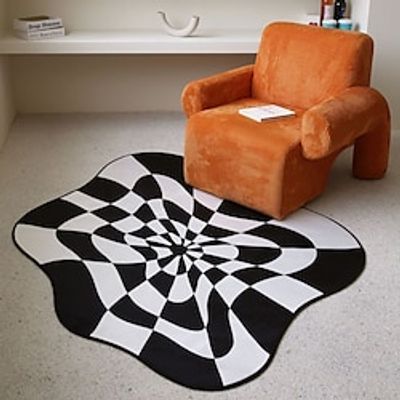 Nordic Simple Floor Mat Area Rug Sofa Balcony Crystal Velvet Foot Mat Simple Living Room Bedroom Vertigo Carpet Irregular Bed Blanket Lightinthebox