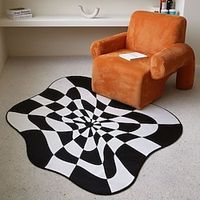Nordic Simple Floor Mat Area Rug Sofa Balcony Crystal Velvet Foot Mat Simple Living Room Bedroom Vertigo Carpet Irregular Bed Blanket Lightinthebox - thumbnail