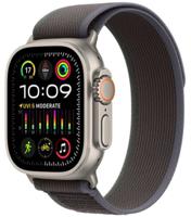 Apple Watch Ultra 2, 49mm, GPS + Cellular, Titanium Case with Blue Black Trail Loop - Small/Medium