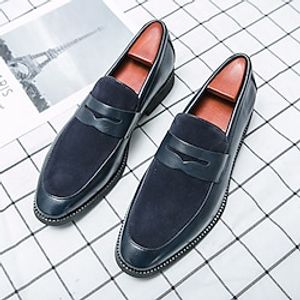 Men's Loafers  Slip-Ons Penny Loafers Business Daily PU Breathable Non-slipping Wear Proof Black Blue Fall Spring Lightinthebox