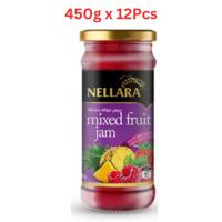 Nellara Mixed Fruit Jam 450Gm Bottle (Pack of 12)