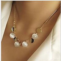 Women's Pearl Necklace Classic Flower Boho Alloy Gold 455 cm Necklace Jewelry 1pc For Street Birthday Party Festival miniinthebox - thumbnail
