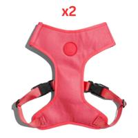 Zee Dog Neon Coral Adjustable Air Mesh Harness Extra Small (Pack Of 2)