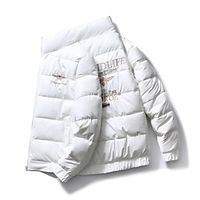 Men's Winter Coat Winter Jacket Puffer Jacket Imitation Silk Cotton Outdoor Sports WorkWear Short Windproof Warm Fall  Winter Black White Gold Puffer Jacket Lightinthebox - thumbnail