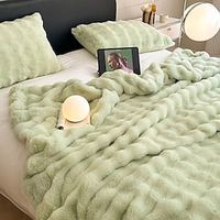 Tuscany Sunday Angora Yarns Throw Blanket High Luxury Throw Sofa Blanket Solid Color Living Room Bedroom Bed Blanket For Sofa Lightinthebox - thumbnail