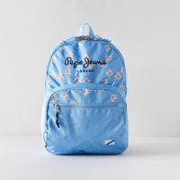 Pepe Jeans Floral Print Backpack with Zip Closure