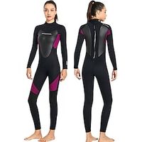 DiveSail Women's Full Wetsuit 3mm SCR Neoprene Diving Suit Thermal Warm Micro-elastic Full Body Back Zip Knee Pads - Diving Surfing Kayaking Water Sports Patchwork Summer Spring Winter Lightinthebox - thumbnail