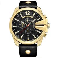 Big Dial Genuine Leather Watches