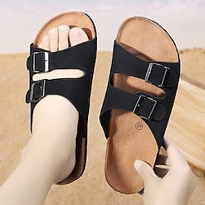 Men's Slippers  Flip-Flops Slippers Fashion Sandals Flip-Flops Beach Slippers Casual Beach Daily Suede Breathable Almond Black Coffee Summer Spring Lightinthebox