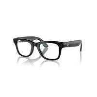 Ray-Ban Meta Glass Wayfarer Shiny Black Frame / Clear Glass RW4006