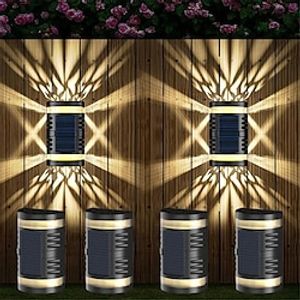 Solar LED Outdoor Wall Lamp Waterproof Garden Decor Light for Balcony Courtyard Landscape Street Garden Wall Light miniinthebox