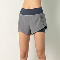 Women's Sporty Comfort Gym Yoga Shorts Pants Solid Colored Short Black Blue Blushing Pink miniinthebox - thumbnail