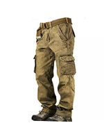 Men's Outdoor Vintage Washed Cotton Washed Multi-pocket Tactical Pants