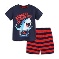 2 Pieces Toddler Boys T-shirt Shorts Outfit Graphic Short Sleeve Set School Fashion Daily Summer Spring 3-7 Years Lightinthebox