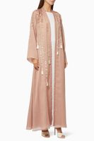 Abaya Set with Tassel Embroidery - thumbnail