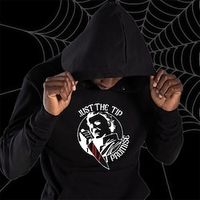 Men's Pullover Hoodie Sweatshirt Black And White Black Hooded Graphic Prints Portrait Print Daily Sports Streetwear Designer Basic Spring   Fall Clothing Apparel Hoodies Sweatshirts  miniinthebox - thumbnail