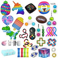 36PCS Sensory Fidget Toys Set Stress Relief amp; Anti-Anxiety Toy for Adults Kids ADHD Autism with Stress BallsSqueeze BeanPop BubbleMesh-and-MarblePuzzle BallsCubeAnti-Stress Toys miniinthebox - thumbnail