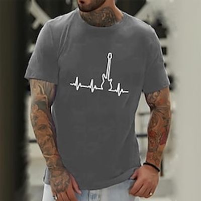 Men's T shirt Tee Graphic Tee Cool Shirt Graphic Prints Hobby Crew Neck Hot Stamping Street Vacation Short Sleeves Print Clothing Apparel Designer Basic Modern Contemporary Lightinthebox