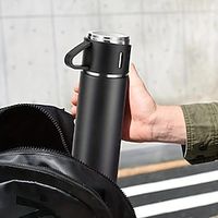 Vacuum Flask Set, Business Thermal Mug 500ml16.9oz, Stainless Steel Vacuum Insulated Bottle With Cup For Coffee Hot Drink And Cold Drink, Water Flask. Lightinthebox - thumbnail