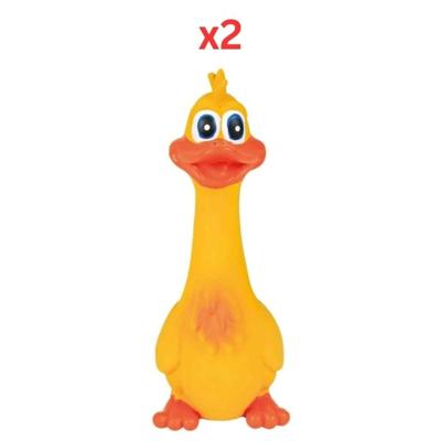 Trixie Latex Duck With Sound Dog Toy - Yellow 18Cm (Pack Of 2)
