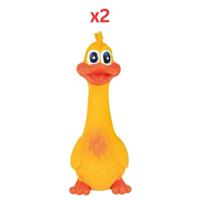 Trixie Latex Duck With Sound Dog Toy - Yellow 18Cm (Pack Of 2)