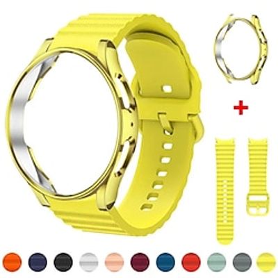 Watch Band for Samsung Galaxy Watch 6/5/4  40/44mm Watch 5 Pro 45mm Watch 4 Classic 42/46mm Watch 6 Classic 43/47mm Silicone Replacement  Strap Shockproof Sport Band Wristband miniinthebox