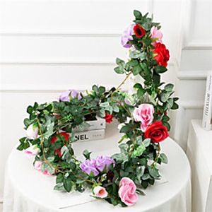 1.75 M Imitation Rose Vine Wedding Decoration Silk Rose Vine 1pc Lightinthebox