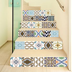 Creative 3d Staircase Sticker Bohemian Pattern Diy Imitation Decoration Home Sticker Waterproof Wall Sticker miniinthebox