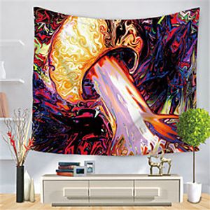 Psychedelic Abstract Wall Tapestry Art Decor Blanket Curtain Hanging Home Bedroom Living Room Decoration Polyester Hippie miniinthebox