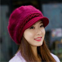 women Fashion Berets New Brand Hat Autumn Winter Knitted Hat Female Thermal Rabbit Fur Knitted Hat Windproof Knitted Hat Female Beanies hat